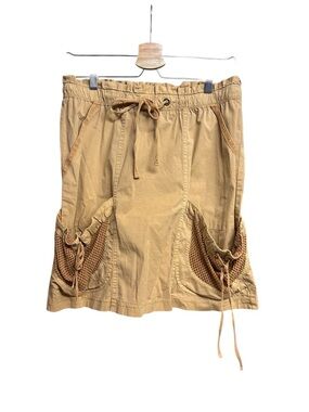 XCVI Elastic Waist Cargo Skirt in Khaki